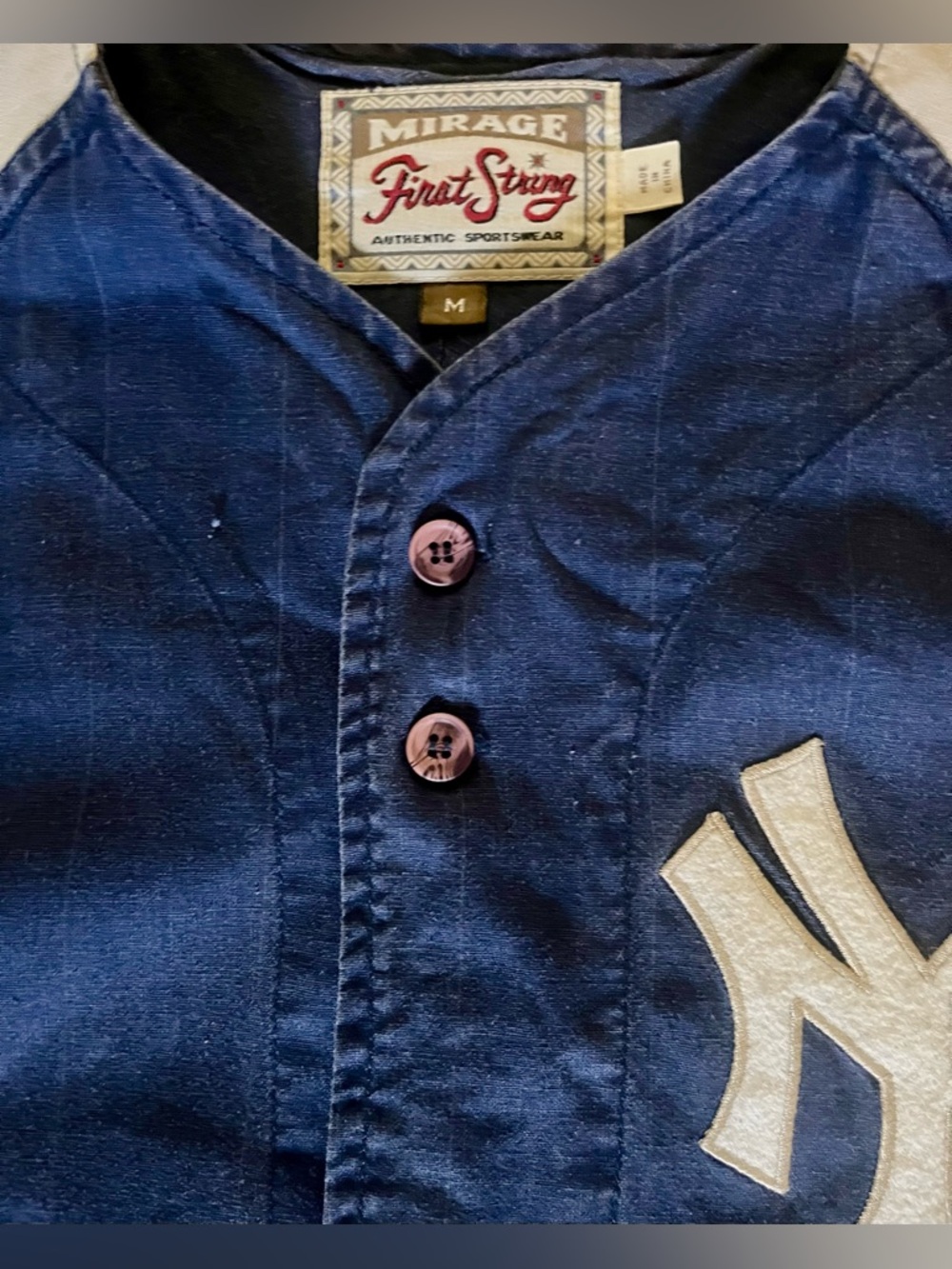 Mirage First String Vintage NY Yankees 1961 Jersey Large Cooperstown Blue MLB - Picture 3 of 7
